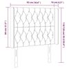 vidaXL LED Kopfteil Blau 93x16x118/128 cm Stoff