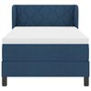 vidaXL Boxspringbett mit Matratze mit Kopfteil Blau 90 x 200 cm Stoff