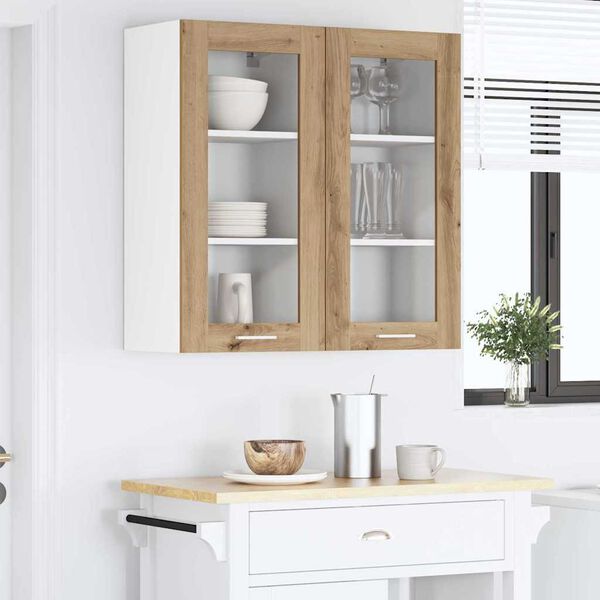 vidaXL H&auml;ngeschrank 2 pcs Altholz 40 x 31 x 80 cm Holzwerkstoff