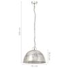 vidaXL H&auml;ngelampe Vintage Industriestil 25 W Silbern Rund 41 cm E27