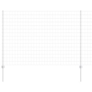 vidaXL Euro-Zaun mit Pfosten 10 x 1,6 m Verzinkter Stahl Silber Netz