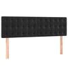 vidaXL Boxspringbett mit Matratze & LED Schwarz 140x190 cm Samt