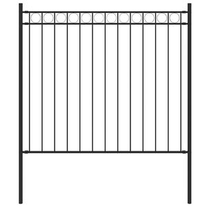 vidaXL Gartenzaun ASSEN Stahl 1,7 x 0,8 m Schwarz