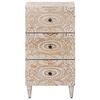 vidaXL Sideboard mit Speicher Wei&szlig; 40 x 33,5 x 75 cm Massivholz Mango