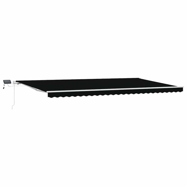 vidaXL Einziehbare Markise mit Schwarz 600 x 300 cm Stoff