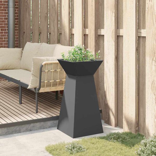 vidaXL S&auml;ulen Pflanzer Schwarz 35 x 35 x 73 cm