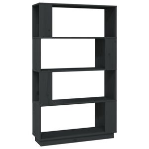 vidaXL B&uuml;cherregal/Raumteiler Grau 80x25x132 cm Massivholz Kiefer