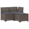 vidaXL 3-Sitzer Garten Sofa mit Kissen Rattan-Look 3-Sitzer PP