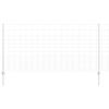 vidaXL Zaun mit Pfosten Silber 1,2 x 25 m Stahl