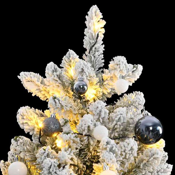 vidaXL K&uuml;nstlicher Weihnachtsbaum Klappbar mit Kugeln 300 LEDs 300 cm