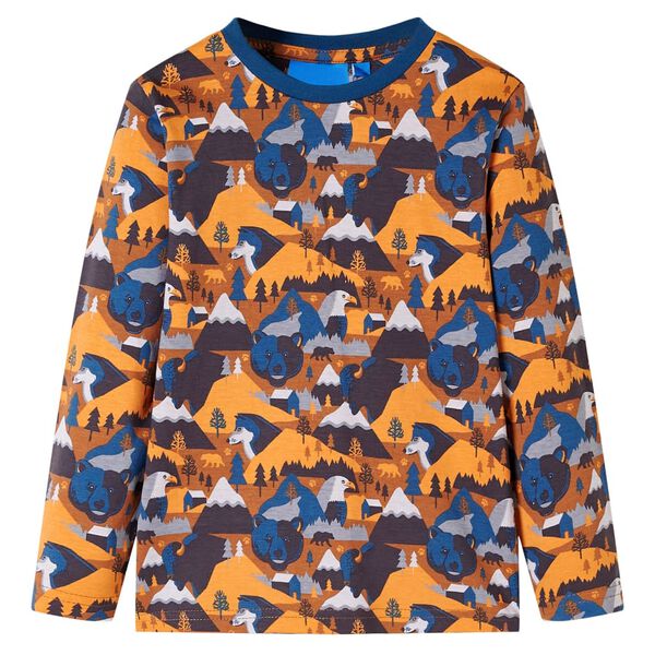 Kinderpyjama mit Langen &Auml;rmeln Cognac 140