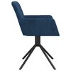 vidaXL Esszimmerst&uuml;hle 2 Stk. Drehbar Blau Samt