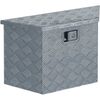 vidaXL Aluminiumkiste 70&times;24&times;42 cm Trapezf&ouml;rmig Silbern
