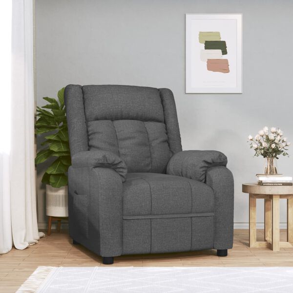 vidaXL Relaxsessel Dunkelgrau Stoff