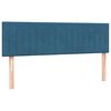 vidaXL Boxspringbett mit Matratze Dunkelblau 140x210 cm Samt