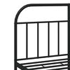 vidaXL Bettgestell mit Kopfteil Metall Schwarz 135x190 cm