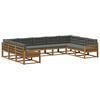 vidaXL Outdoor-Sofagarnitur 9 stk. Natur und Anthrazit
