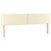 vidaXL Boxspringbett mit Matratze & LED Creme 180x200 cm Kunstleder