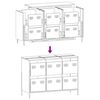 vidaXL Sideboard Olivgr&uuml;n 101,5x39x73,5 cm Kaltgewalzter Stahl
