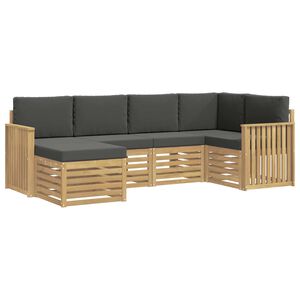 vidaXL Outdoor-Sofagarnitur 6 stk. Wei&szlig; und Anthrazit Polyester