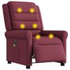 vidaXL Massagesessel Elektrisch Weinrot Stoff