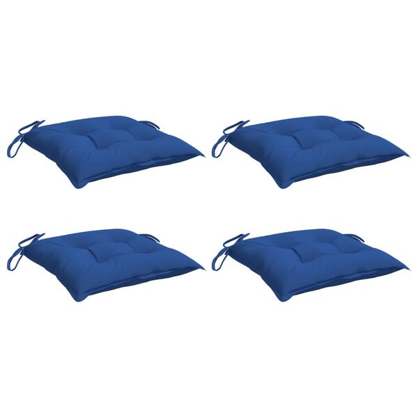 vidaXL Stuhlkissen 4 Stk. Blau 40x40x7 cm Oxford-Gewebe