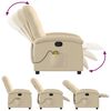 vidaXL Massage-Relaxsessel, cremefarbener Stoff