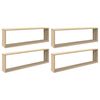 vidaXL W&uuml;rfelregale 4 Stk. Sonoma-Eiche 100x15x30 cm Holzwerkstoff
