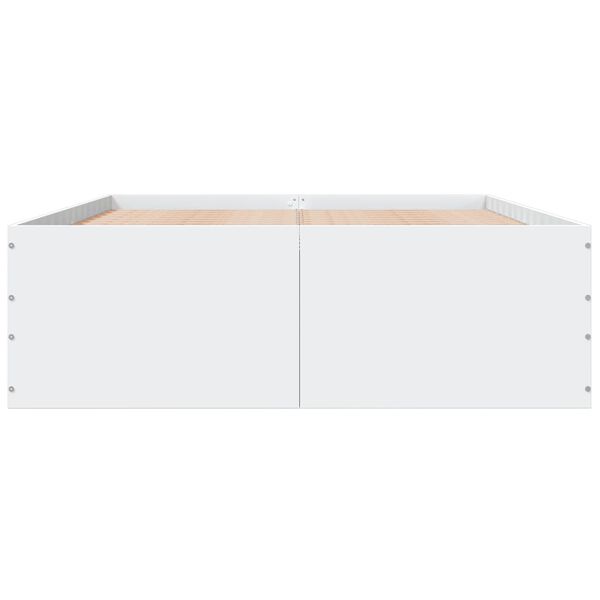 vidaXL Bettgestell Wei&szlig; 135x190 cm Holzwerkstoff