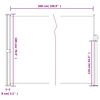 vidaXL Seitenmarkise Ausziehbar Braun 180x500 cm