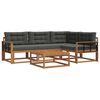 vidaXL Outdoor-Sofagarnitur 5 stk. Natur und Anthrazit