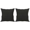 vidaXL 3-Sitzer-Sofa mit Zierkissen Schwarz 180 cm Stoff