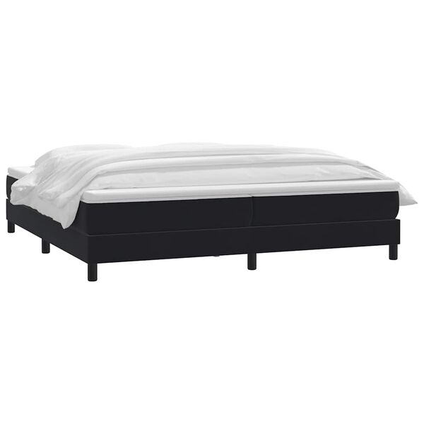 vidaXL Boxspringbett mit Matratze Schwarz 200x210 cm Samt