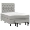 vidaXL Boxspringbett mit Matratze Hellgrau 120x190 cm Stoff