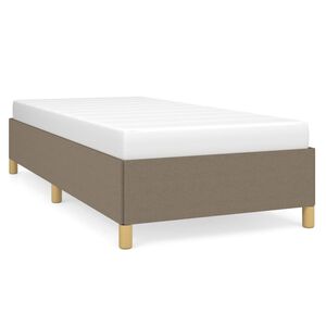 vidaXL Bettgestell ohne Matratze Taupe 90x190 cm Stoff