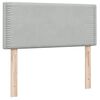 vidaXL Boxspringbett mit Matratze Hellgrau 80x210 cm Samt