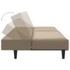 vidaXL Schlafsofa 2-Sitzer Cappuccino-Braun Kunstleder