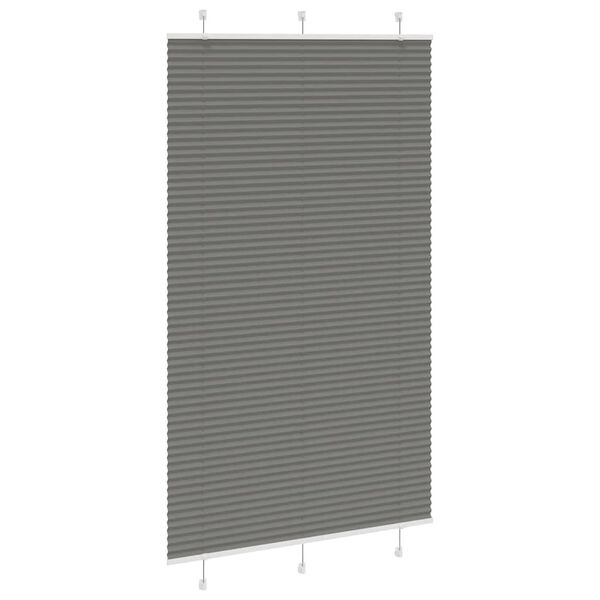 vidaXL Plissee Anthrazit 120x200 cm Stoffbreite 119,4 cm Polyester