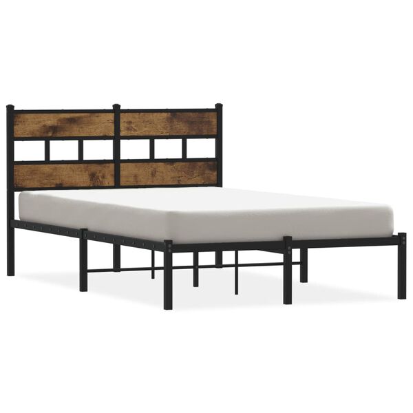 vidaXL Metallbett ohne Matratze R&auml;uchereiche 120x190 cm