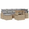 vidaXL Garten-Sofa-Set 7 Stk. Beige und Hellgrau