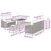 vidaXL Garten-Sofa-Set mit Kissen mit Speicher 8 pcs Beige und Creme