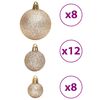vidaXL Weihnachtskugeln 100 Stk. Champagner und Braun 3 / 4 / 6 cm