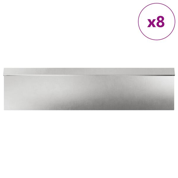 vidaXL Schneckenzauns 12 pcs Silber Edelstahl