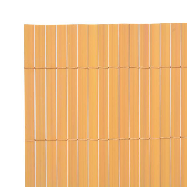 vidaXL Gartenzaun Doppelseitig PVC 90&times;500 cm Gelb