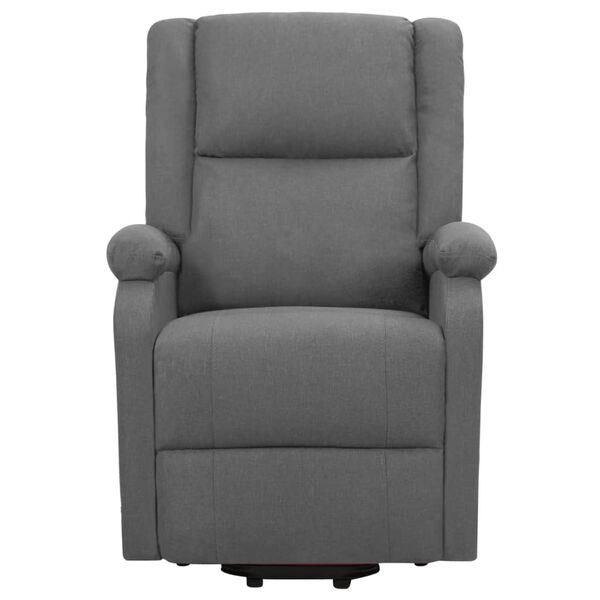 vidaXL Massagesessel mit Aufstehhilfe Dunkelgrau Stoff
