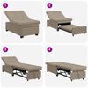 vidaXL Schlafsofa Taupe 194 x 67 x 82 cm Mikrofaser