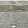 vidaXL Waschbecken Grau 40x40x12 cm Marmor