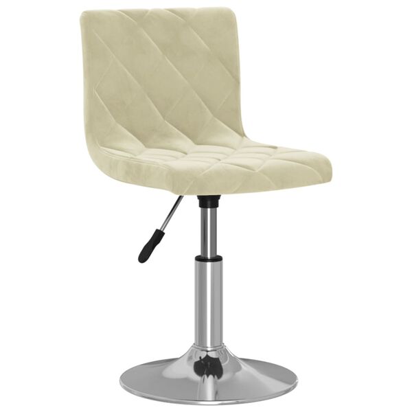 vidaXL Esszimmerst&uuml;hle 2 Stk. Drehbar Creme Samt