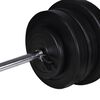vidaXL Kraftturm mit Langhantel und Kurzhantel-Set 60,5 kg