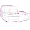 vidaXL Boxspringbett mit Matratze Dunkelgr&uuml;n 160x200 cm Samt